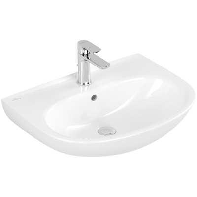 Villeroy & Boch O.novo Wastafel - 60x46x18cm - glans wit Alpin (wit) - met overloop