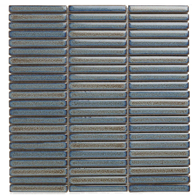 La mosaïque Mosaic Factory Sevilla - carreau mosaïque - 28,2x30,8cm - carrelage mural - Rectangulaire - Porcelaine Gris - Bleu à éclats Brillant