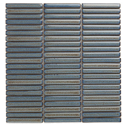 The Mosaic Factory Sevilla mozaïektegel - 28.2x30.8cm - wandtegel - Rechthoek - Porselein Grey - Blue speckle Glans
