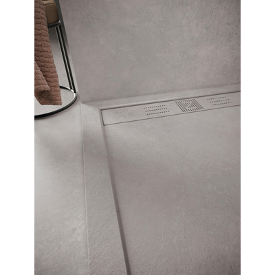 ÉCHANTILLON Terravito Velaro carreau mural et de sol - 90x90cm - rectifié - Aspect béton - Pearl mat (gris)
