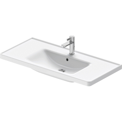 Duravit D-Neo lavabo avec WonderGliss 100,5x48x17cm 1 trou de robinet rectangulaire Céramique Blanc