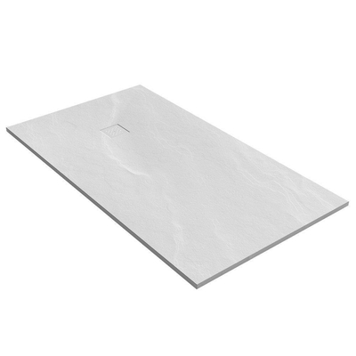 BRAUER Asteroid Receveur de douche 100x180 incl. antidérapant et antibactérien marbre minéral blanc mat