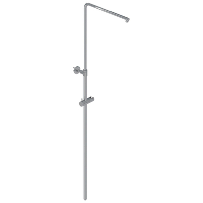 IVY Pact Ensemble de douche pluie - apparent - tête de douche slim 25 cm - douchette barre - Chrome