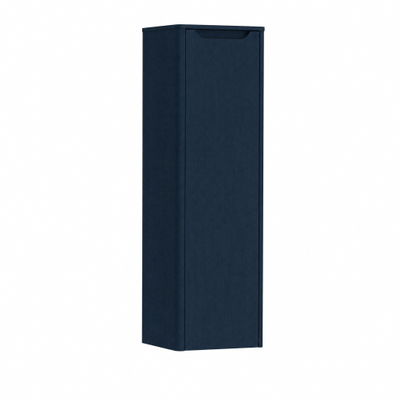 H&R badmeubelen Juice Hoge Kast - 40x35x130cm - met ronde hoeken - 1 deur - rechtsdraaiend - blue oak