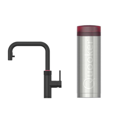 Quooker BE Flex Square Robinet d'eau bouillante - bec pivotant et extractible - réservoir PRO3 - eau bouillante - noir