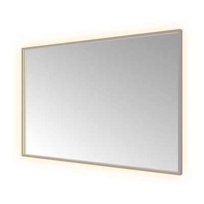 Hotbath &MORE Spiegel - 120x80cm - directe en indirecte LED - color changing - spiegelverwarming - dimbaar - met afstandsbediening - PVD - mat wit (antraciet)