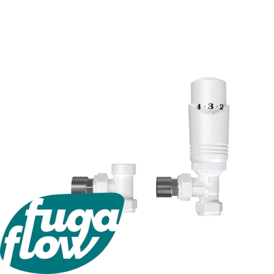 FugaFlow Eccelente Acces universele radiator aansluitset haaks - mat wit