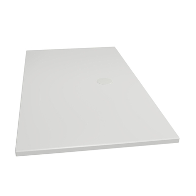 Xenz flat sol de douche 160x90x4cm rectangle acrylique blanc
