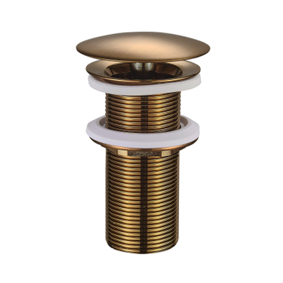 Wiesbaden UniMatch bouchon de vidange ouverte prolongée 5/4" cuivre bronze brossé PVD