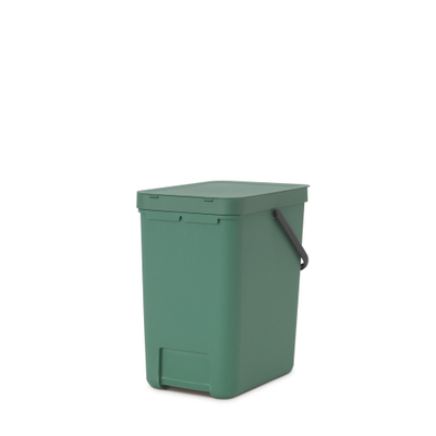 Brabantia Sort & Go Afvalemmer - 25 liter - hengsel - fir green