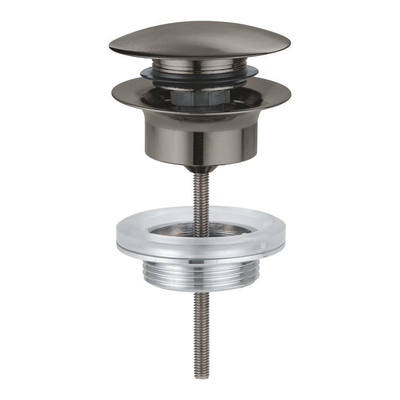 GROHE garniture de vidage push open brushed hard graphite