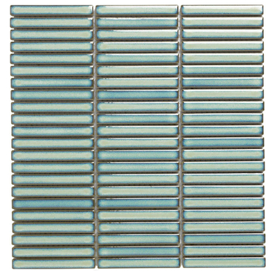 La mosaïque Mosaic Factory Sevilla - carreau mosaïque - 28,2x30,8cm - carrelage mural - Rectangulaire - Porcelaine vert clair à éclats Brillant