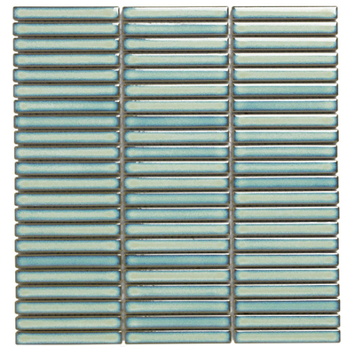 The Mosaic Factory Sevilla mozaïektegel - 28.2x30.8cm - wandtegel - Rechthoek - Porselein Light Green speckle Glans