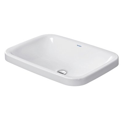 Duravit DuraStyle lavabo encastré sans trop-plein sans trou de robinetterie 60x43cm blanc