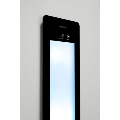 Sunshower Round Plus L infrarood + UV licht opbouw incl. Wandbeugel 185x33x12cm full body Black