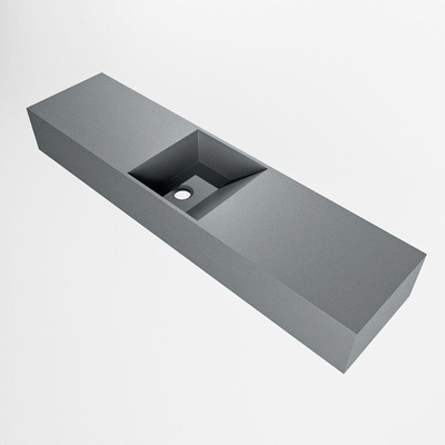 Mondiaz TYNE Fontein - 90x23x12cm - wasbak midden - zonder kraangaten - solid surface - Plata