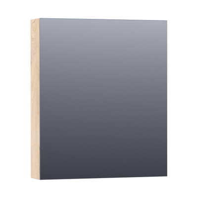 BRAUER Impress Deluxe spiegelkast – 59x70x15 cm – directe LED – rechtsdraaiende – Forest Wheat