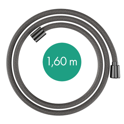 Hansgrohe Designflex Doucheslang textiel - 160 cm - zwart chroom