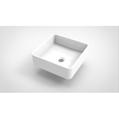 Arcqua Case waskom vierkant 37x37cm glans wit