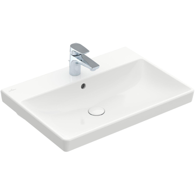 Villeroy & Boch Avento meubelwastafel - 65x47cm - 1 kraangat - met overloop CeramicPlus - White Alpine (glans wit)