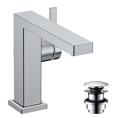 Hansgrohe Tecturis E 1 greeps wastafelkraan - 110 Fine - coolstart - met PushOpen - waste set - hoogglans chroom