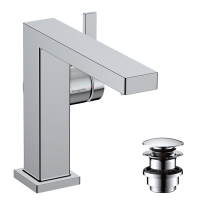 Hansgrohe Tecturis E Wastafelmengkraan - coolstart - afvoerplug -13.3cm uitloop - chroom