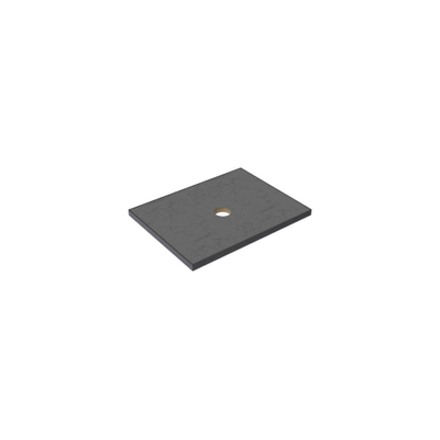 Thebalux Type wastafelblad 60x46cm frame mat zwart Keramiek Dark Grey