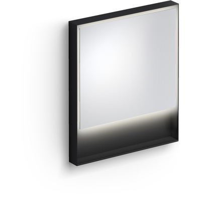 Clou Look at Me spiegel – rechthoek – 70x80 cm – indirecte LED rondom – Zwart mat