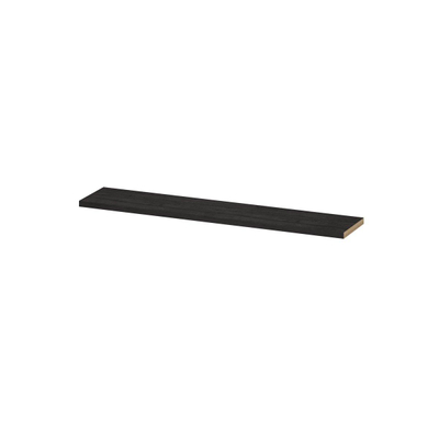 INK 35d wandplank - 180x35x3.5cm - voorzijde afgekant - tbv nis - MFC Houtskool eiken
