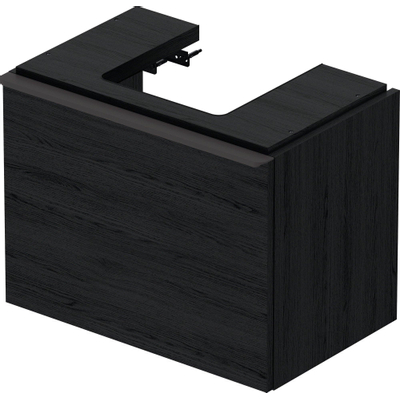 Duravit D-Neo wastafelonderkast 58.4x44x37.2cm 1 lade met softclose Eiken (zwart) Mat