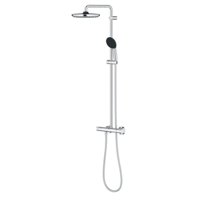 GROHE Vitalio Start 250 Regendoucheset - hoofddouche 25cm - ronde handdouche - 2 straalsoorten - met douchethermostaat - chroom