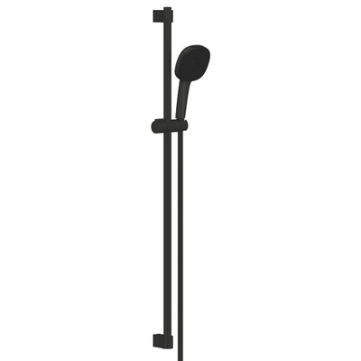 Grohe Tempesta Cube 110 Glijstangset - 90cm - vierkante handdouche - 2 straalsoorten - gladde doucheslang - matte black (mat zwart)