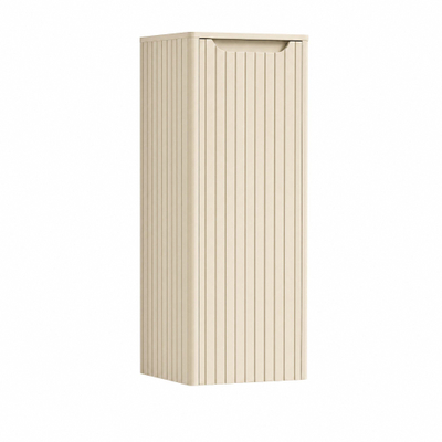 H&R Badmeubelen Juice Halfhoge kast - 40x35x100cm - met ronde hoeken - 3D-front - 1 deur - linksdraaiend - merino