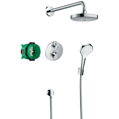 Hansgrohe Croma select compleet met ecostat s thermostaat chroom - 27295000 -