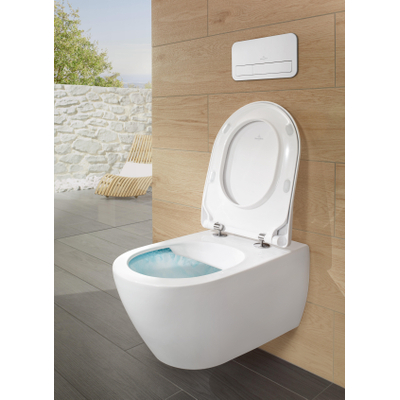 Villeroy & Boch Subway 2.0 cuvette suspendue - 56cm - DirectFlush à fond profond Ceramic+ et AntiBac blanc alpin