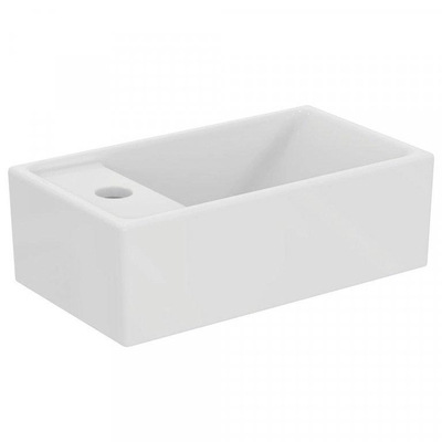 Ideal Standard Tempo lave-mains 37x21cm trou de robinet à gauche sans trop-plein céramique blanc
