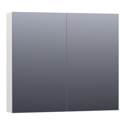 Saniclass Plain Armoire de toilette 80x70x15cm Blanc mat