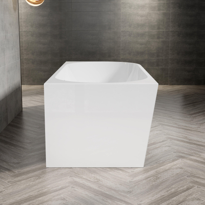 FugaFlow Eccelente Calma baignoire d'angle demi-îlot - gauche - 180x80x58cm - avec vidage - acrylique - blanc brillant