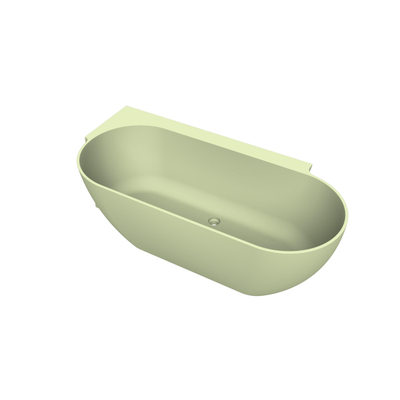 Arcqua Havana Baignoire demi-îlot - 170x80cm - gauche - vert pastel mat