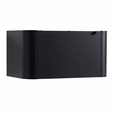 H&R badmeubelen Juice Wastafelonderkast - 80x45x40cm - afgeronde hoeken - 1 lade - geïntegreerde greep - zwart mat