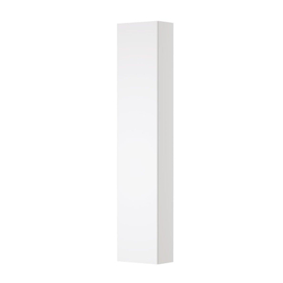INK Dock Armoire colonne haute avec miroir intérieur 35x169x20cm MDF laqué blanc mat