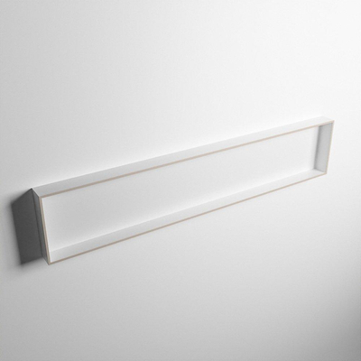 Mondiaz Easy nis 29.5x149.5x8cm voor Inbouw/opbouw 1 open vak Solid surface Talc/Linen