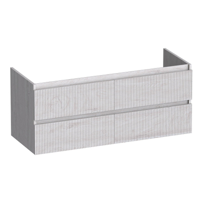 BRAUER Joy Wavy meuble sous-lavabo 120 4 tiroirs softclose - sans poignées - 2 découpes pour siphon - Forest Seashell