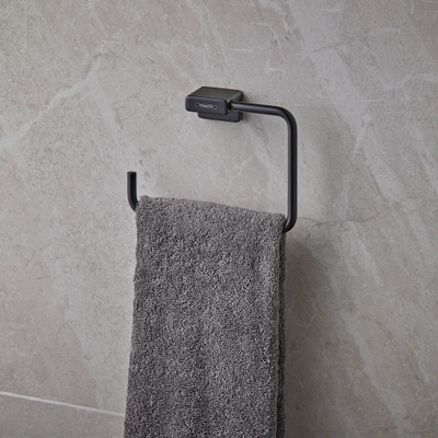 Hansgrohe AddStoris Q handdoekring - mat zwart