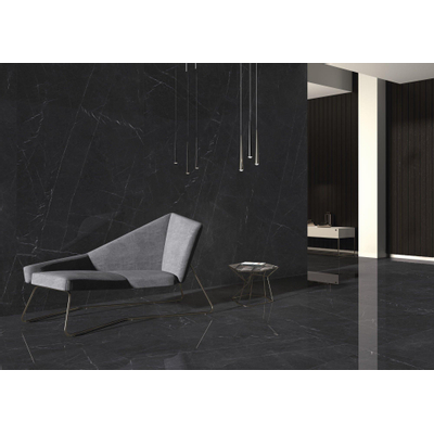Cifre Ceramica carrelage mural et de sol - 60x120cm - 9mm - Rectangulaire - rectifié - aspect marbre - Noir poli