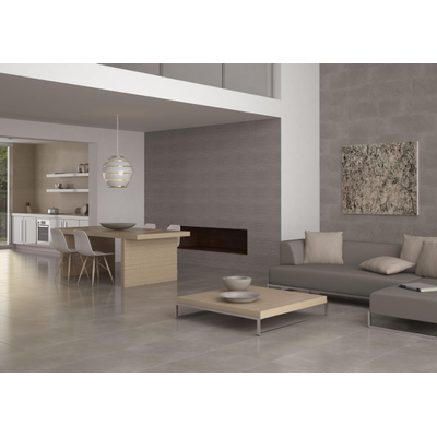 Terravito Velaro carreau mural et de sol - 30x60cm - 9mm - Rectangulaire - rectifié - effet béton - gris mat