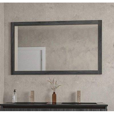 Saniclass Holz Base Miroir - 120x70cm - brun noir mat