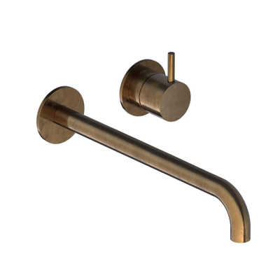 Hotbath Cobber Afbouwdeel - voor wastafelkraan - 25cm uitloop - Living colours - verweerd messing verouderd goud
