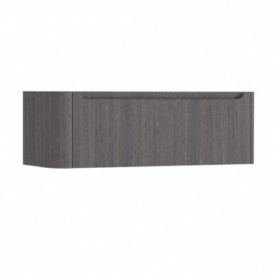 H&R Badmeubelen Juice Meuble sous lavabo - 120x45x40cm - angle gauche arrondi - 1 tiroir - poignée intégrée - Wengé