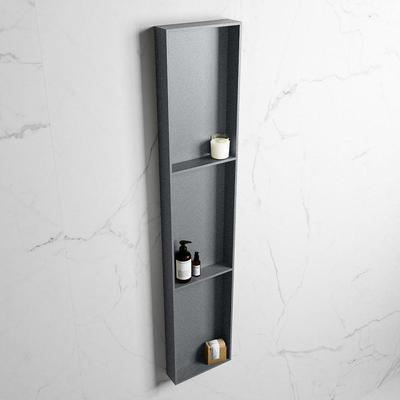 MONDIAZ EASY Nis - 149.5x29.5cm - geschikt voor in- of opbouw - 3 vakken - kleur Plata | Plata